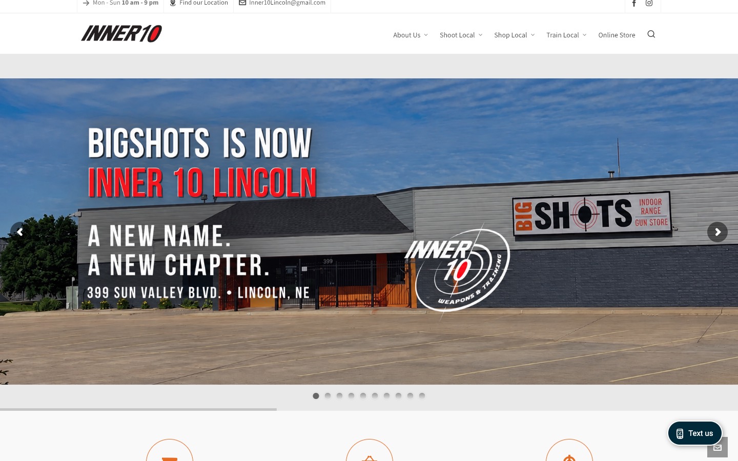 The current homepage